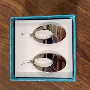Silver oval earrings!